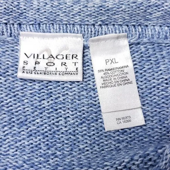 Vintage Liz Claiborne knit colorblock sweater XLP - Picture 6 of 7